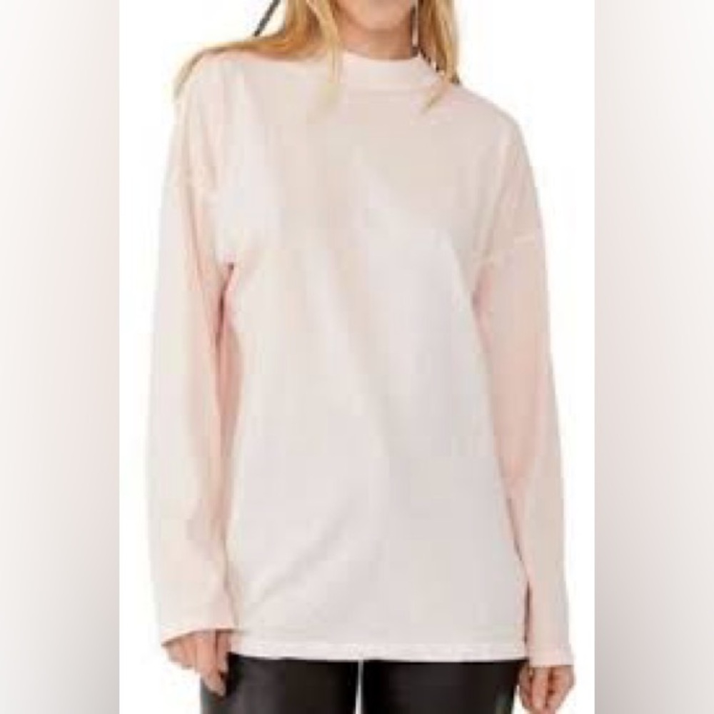 Free People We The Free Be Free Tunic in Crushed Long Sleeve Top Sz S Oversized